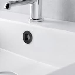 2 stuks overloopdeksel voor wastafel van koper, zwart | Overloopstop voor wastafels, rond, voor badkamer, keuken — thumbnail 4