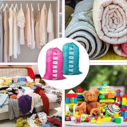 Waszakken set van 2 - Upgrade extra waszak - Duurzaam waterdicht - Ideaal voor reizen en thuis - ShopVlot — thumbnail 2