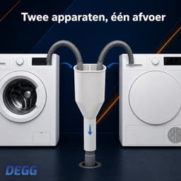 DEGG® Duo Afvoerpijp – Wasmachine en Droger op 1 Afvoer – Wit – Splitter — thumbnail 3