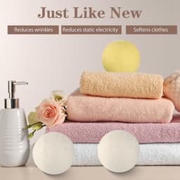 SnelShoppen - Wool Drying Balls XL 6-Pack Natuurlijke Wol Droogballen, Organisch, Herbruikbaar, Vermindert Kreukels en Droogtijd, Eco-vriendelijk — thumbnail 4