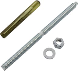 Ankerstang met Patroon - Metaalanker Boutanker - Zware Bevestiging - Gegalvaniseerd Staal - M12 x 300mm - Zilverkleurig — thumbnail 4