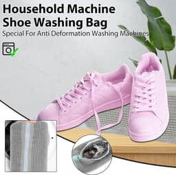 Set van 2 Waszakken voor Schoenen, Herbruikbare Waszakken met Rits voor de Wasmachine, Ideaal voor Sneakers en Leren Schoenen, 39 x 19 cm — thumbnail 4