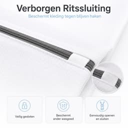 Waszakken Set - Fijnmazige Wasnetjes Met Ritssluiting - Bescherm Je Kleding Tijdens Het Wassen - Voor Lingerie, BH En Delicate Was - 3 Stuks Wit — thumbnail 5