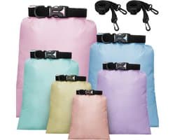 Waterdichte Dry Bag Set 6 Maten Lichtgewicht Zakken en Lange Verstelbare Schouderriem Outdoor Waterdicht Houden Gear Dry Bag Stuff Zakken voor Backpacken, Varen, Wandelen Camping