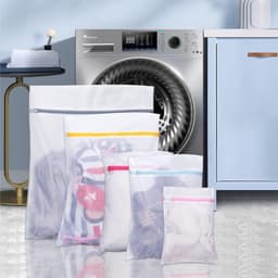 Waszak, waszak met ritssluiting, wasnet, fijn hemd, schoenen, beha, ondergoed, babykleding, wasnet voor wasmachine set van 5 — thumbnail 2
