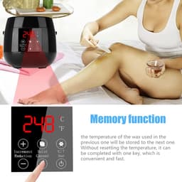 SnelShoppen - Professionele elektrische wasmachine therapie machine met LED scherm, 4 x 100g waszakken en 20 wasdoeken voor lichaamshaarverwijdering — thumbnail 2
