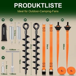 Omgoods - Stormbanden Set voor Zonneluifels | Verbeterde Grondankers voor Campers en Caravans — thumbnail 2