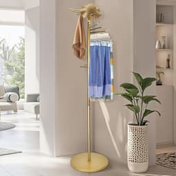 Sjaalhouder met 22 stangen - Vrijstaand spiralen ontwerp - Hoogte verstelbaar 150-170 cm - Ruimtebesparende organizer - ShopVlot — thumbnail 2