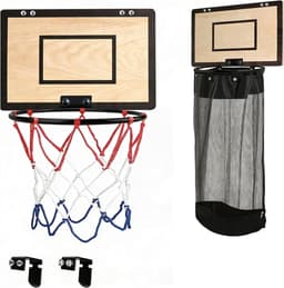Basketbalring en Wasmand in één, Hangsysteem voor Deur, Houten Wasmand met Rits voor Badkamer en Kamer, Perfect als Cadeau voor Kinderen en Volwassenen — thumbnail 1