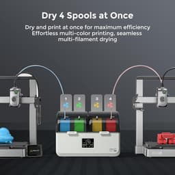 Filament Droger - Spoelen Droger - 3D Printen Onderhouden - Vier Spoelen Capaciteit - 45 cm Breed - Grijs — thumbnail 4