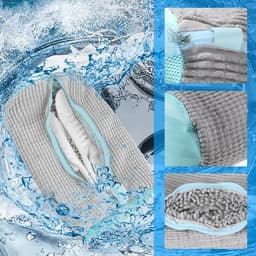 2 Stuks - Schoenenzak, Waszak Voor Wasmachine, Anti-Vervorming Met Ritssluiting, Schoenen, Netschoenen, Waszak Voor Sneakers (Grijs) — thumbnail 3