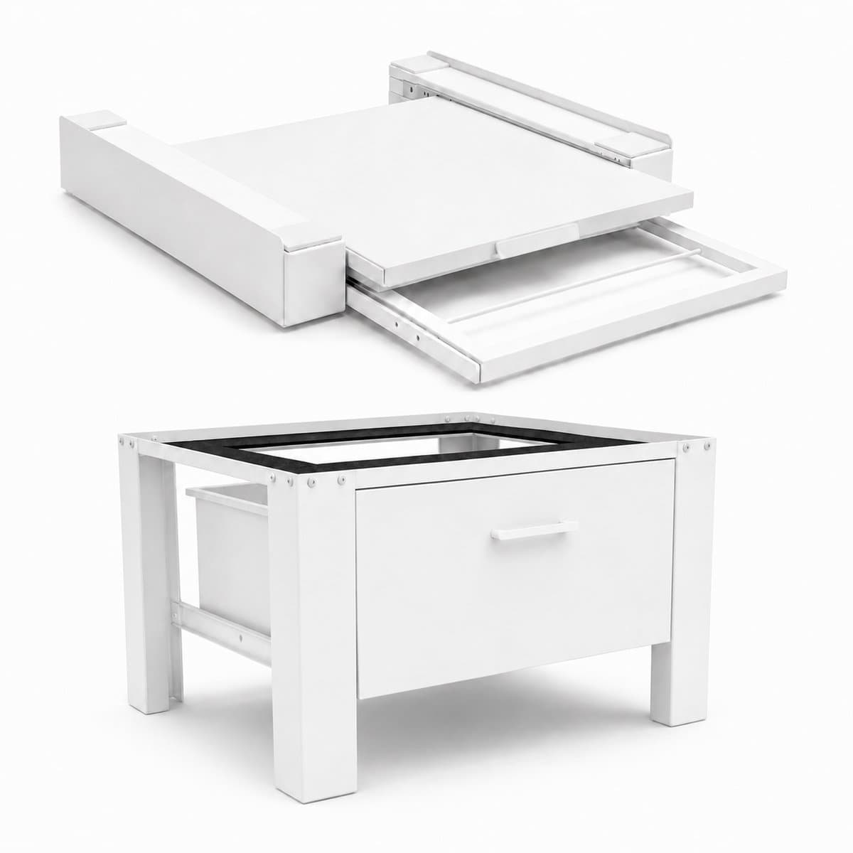 ProductXpert Stacko™ Wasmachine Verhoger met Tussenstuk - Stapelkit Wasmachine en Droger - Wit — afbeelding 1