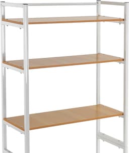 Wasmachinekast Badkamerrek - Toiletkast Plankenrek - Ruimte Besparen - Stabiele Constructie - 69x30x181 cm - Wit — thumbnail 4