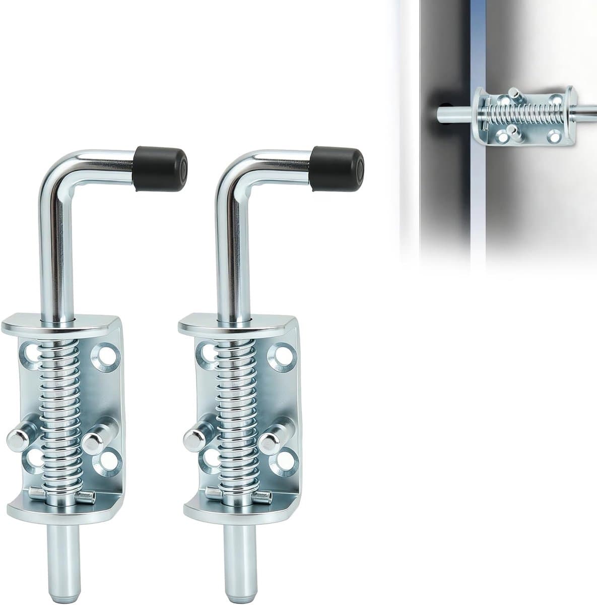 SnelShoppen - 2 Stuks Trailer Veer Lock, 171mm, Veersloten voor Trailerdeur van Gegalvaniseerd Koolstofstaal, Voor Kofferbakdeur en Containerkast — afbeelding 1