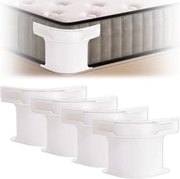 SnelShoppen - 4 Stuks Bedlakens Bevestigingsclips met Sluitstrips, Robuuste Bedlakens Klemmen, Open Hoek Ondersteuningsbanden voor Alle Matrasbescherm — thumbnail 1