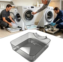 Wasmachine lekbak - Lekbak wasmachine - Wasmachine opvangbak - wasmachineopvangbak - lekbak wasmachine universeel - wasmachine opvang bakje - Universele Lekbak Wasmachine - wasmachiene opvangbak - Transparant grijs — thumbnail 5