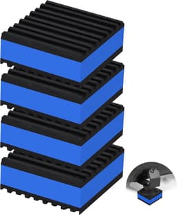 Anti Vibratie Pads - Antislipmatjes - 4 stuks - Rubber Anti Trillingen Isolatie Pads - 5 × 5 × 2,2 cm - Trillingsdempers Airconditioning - Wasmachine dempers - Verhoger - Voor Luchtcompressor, Airconditioner Unit, HVAC, Loopband — thumbnail 1