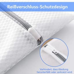 SnelShoppen - Set van 4 Grote Waszakken 50 x 60 cm, Wasnet voor Wasmachine, 2 Soorten Gaas, Waszak met Rits, Voor Fijne Was, Ondergoed, Spijkerbroeken — thumbnail 2