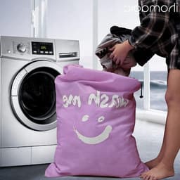 Set van 2 Waszakken van 120 Liter, Grote Opvouwbare Wasmand voor Vuil Wasgoed, Ideaal voor Thuis en Reizen — thumbnail 4