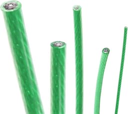 Roestvrij staal kabel - Gecoate waslijn - Kleding drogen - Weerbestendig ontwerp - 2.0mm diameter - Groen — thumbnail 4