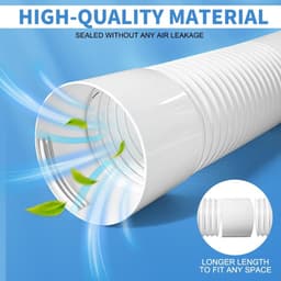 Afvoerslang Airco - Mobiele slang - Ventilatie Optimaliseren - Flexibel en uittrekbaar - Diameter 150 mm - Zwart — thumbnail 3