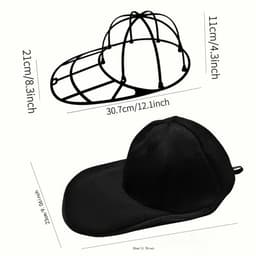 Cap Washer - zwart - Waszak voor Petten - met wasframes - Vormbehoud - houder - Pet Wassen - Universeel Maat - Dames en Heren - waszakken voor baseballcaps - 35x23x13cm — thumbnail 2