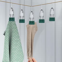 Sterke Wasknijpers - Kledingclips Hangers - Huishoudelijk Wasgoed - Roestvrij Staal - 8 Stuks - Groente — thumbnail 5