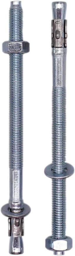 Wigankers - Keilankers uitbreidingsbouten - Beton bevestigen - Verzinkte stalen constructie - M8 x 135 mm - Zilverkleurig — thumbnail 1
