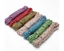 Waslijn Nylon - Droogtouw Outdoor - Kamperen Reizen - Winddicht Ontwerp - Verstelbaar 1-9m - Multicolor