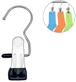 Dit opvouwbare kledingrek wordt geleverd geschikt voor 20 klemmen, een sokkenrek, roestvrijstalen klemmen en een druppelbestendige hanger. Het is ideaal voor het drogen van sokken, bh's, handdoeken, ondergoed en babykleding. — thumbnail 3