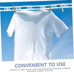 Waslijn Set - Droogtouw Kleding - Buiten Droge Kleding - Antislip Ontwerp - 5 Meter Lengte - Wit — thumbnail 4