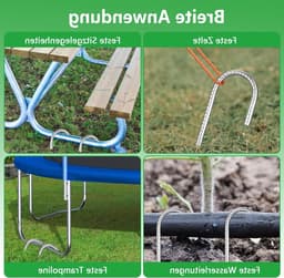 Stabiele Grondankers van 30 cm met 6 mm Diameter - Ideaal voor Tent, Trampoline en Schutting Bevestiging — thumbnail 2