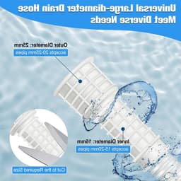 Flexibele afvoerslang voor airconditioning en ontvochtiger met aanpasbare rubberen adapter en kniptang — thumbnail 5