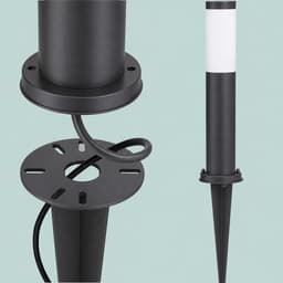 Grondanker voor tuinlamp - set van 4 - 30 cm - antraciet — thumbnail 3