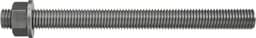 Ankerstang RVS M12 - Bevestigingsstaaf Metaal - Zware Verankering Buiten - Variabele Diepte Instelling - M12 x 160mm - Zilverkleurig — thumbnail 1