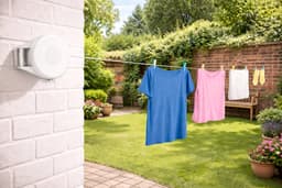 V&P Products® Uittrekbare Waslijn 15 Meter – Flexibele Roldrooglijn voor Binnen en Buiten – Inclusief Bevestigingsmateriaal - Wit — thumbnail 2
