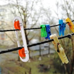Waslijn Spreader - Waslijn Separator Katrol - Waslijnen Organiseren - Beschermt Tegen Slijtage - 6 stuks - Rood — thumbnail 2
