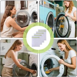Set van 3 kleine linnen waszakken voor de wasmachine 23 x 30 cm - multifunctionele waszakken voor delicate kleding - wasnet voor reizen en thuisgebruik - grote waszakken voor optimaal onderhoud van textiel. — thumbnail 5