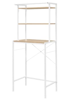 SmartLiving.Store - Wasmachine Kast - Wasmachine Ombouw - WC Ombouw - Wasmachine Rek - Badkamerkast - 3 Planken - 67x162x40 cm - Wit — thumbnail 2