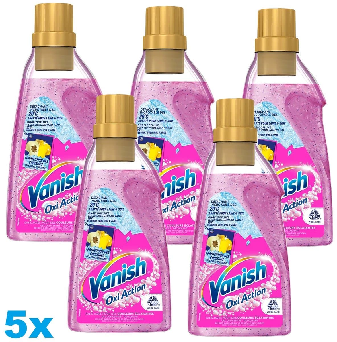 Vanish Oxi Action Wasbooster Gel - Vlekverwijderaar voor gekleurde was - 5 x 1.5L — afbeelding 1