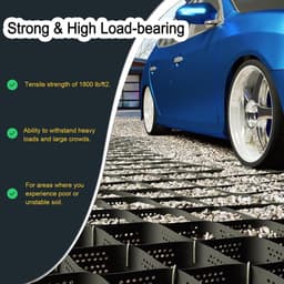 Grondrooster Grindstabilisatie - Stabilisatiesysteem Bodem - Opritten Aanleggen - Hoge Draagkracht - 5 cm Hoog - Zwart — thumbnail 2