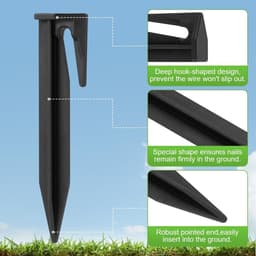 Begrenzingsdraad Haringen voor Robotmaaier - Universele Grondpennen voor Grenskabel - Weersbestendig Kunststof - 8.5 cm - Set van 50 Stuks — thumbnail 2