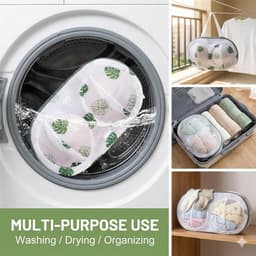 BH Waszak - Lingerie Waszak Rits - 2 stuks - mesh waszakken - BH Waszakje - 32×30cm - Wasgoed - Anti-Vervorming - Wasmachine Zakjes - beschermt kleding voor ondergoed, beha's, sokken — thumbnail 3