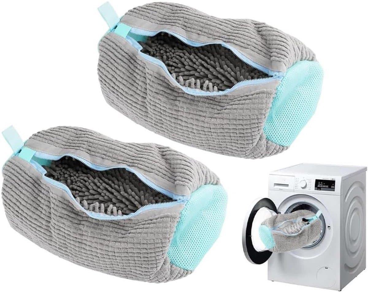 Waszak voor Sneakers en Schoenen - Herbruikbare Waszak voor Wasmachine, Reis en Sokken - Grijs — afbeelding 1