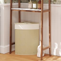 HOMCOM Wasmand - Bamboe - 35x35x60cm - Natuurlijk Hout — thumbnail 2