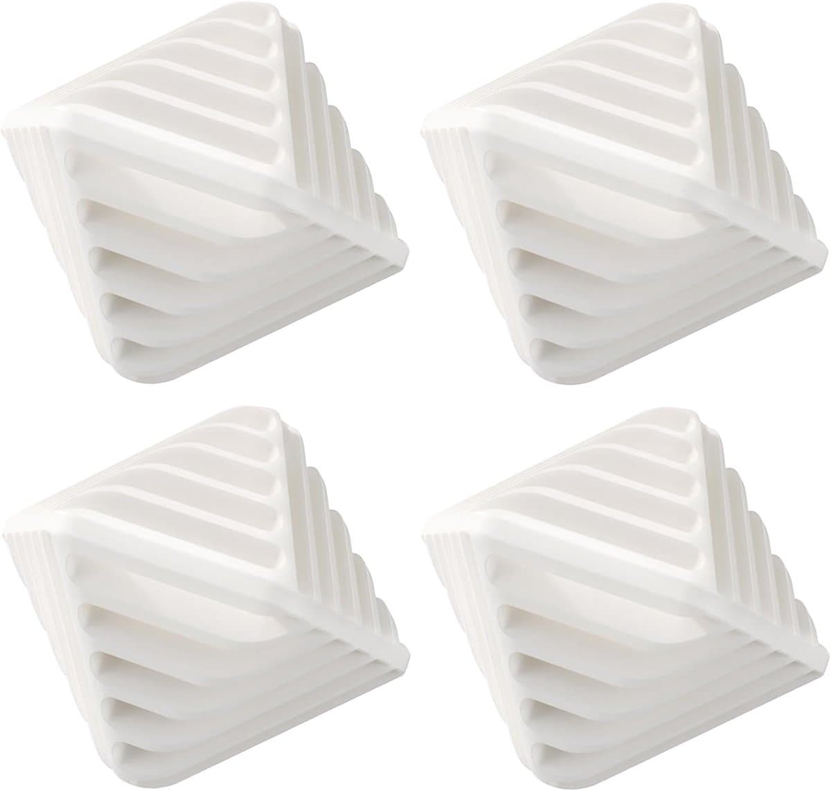 Een set van 4 herbruikbare, antistatische wasballen in kubusvorm, die de kleding in beweging brengen en geschikt zijn voor gebruik in de wasmachine met wasverzachter. Afmetingen: 65 mm x 58 mm x 60 mm. — afbeelding 1