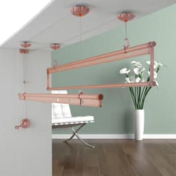 Droogrek Kleding - Waslijn Lift - Binnen Drogen - Ruimtebesparend Ontwerp - Aluminium Legering - Zilver — thumbnail 2