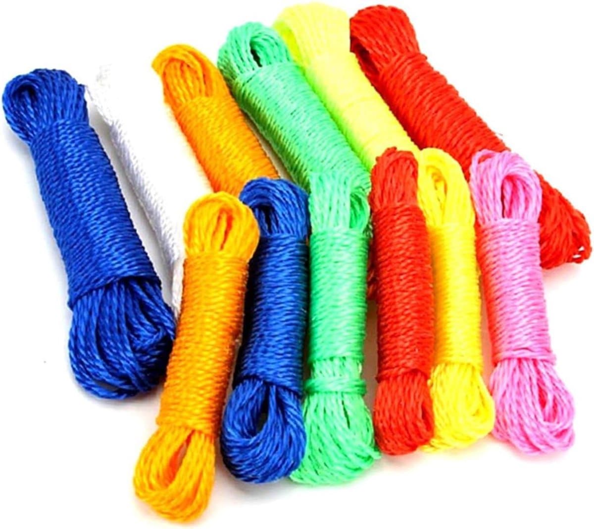 Nylon Kledinglijn - Waslijn Touw - Buiten Drogen - Weerbestendig Verstevigd - 8x 10 Meter - Willekeurig — afbeelding 1