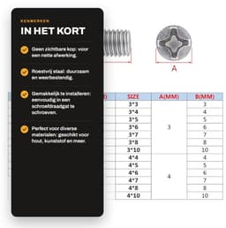 Dailygoods- Madenschroeven M3x4mm - 100 Stuks - Roestvrij Staal - Pinschroeven - Schroefdraadpennen - Schroefdraadgat — thumbnail 5