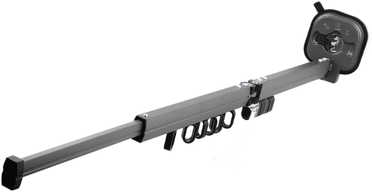 Dailygoods- Droogrek Inklapbaar - Wandmontage - Ruimtebesparend - Uittrekbaar - Aluminiumlegering - Eenvoudige installatie met sterke zuignappen - Wasrek — afbeelding 1